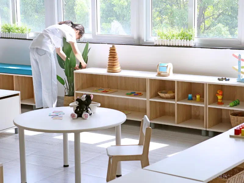 Meuble de rangement à dos fermé – 4 compartiments et 2 étages – Image 4