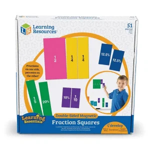 Carrés magnétiques de fractions à double face – Rainbow Fraction® – Learning Resources