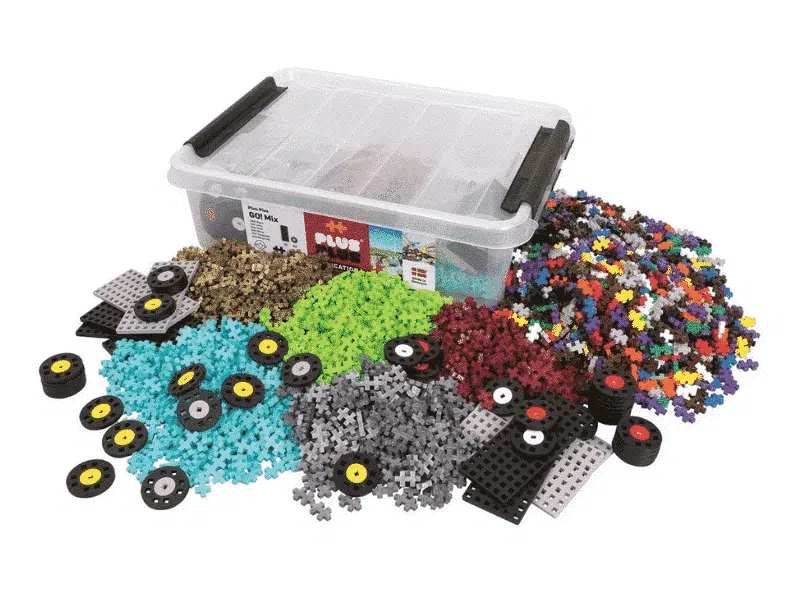 Ensemble GO! de 2600 morceaux colorés avec roues et plaquettes – Plus Plus – Image 2