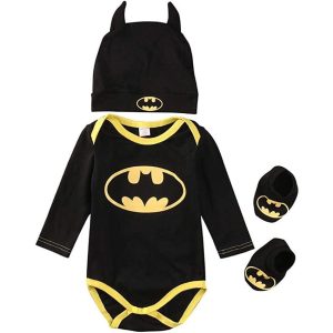 Body Bébé Batman – Ensemble Bonnet et Chaussure